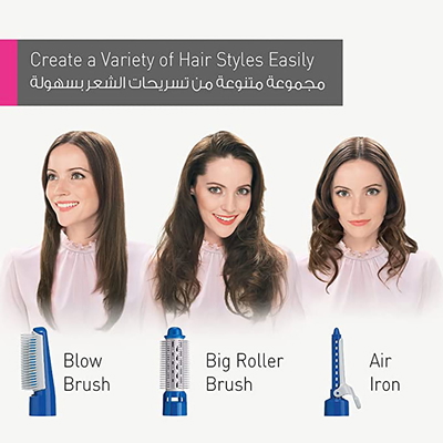 Panasonic Hair Styler, 650W, 5 Attachments - White and Blue product image 4