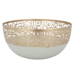 Al Saif Gallery steel bowl, 24 x 24 x 11 cm, round - beige product image 1