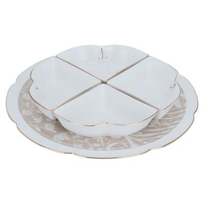 Al Saif Gallery Porcelain Bowl Set, 5 Pieces - White product image 1