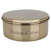 Al Saif Gallery Steel Storage Box, 17 cm, with Lid - Gold product image 1