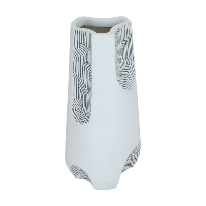 Gallery porcelain vase with sword pattern - white product image 2