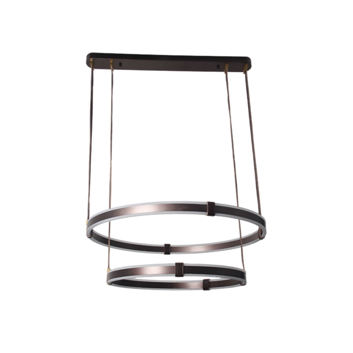 Al Saif Gallery aluminum chandelier, 60-80 cm, 100 watts, circular - brown product image 2