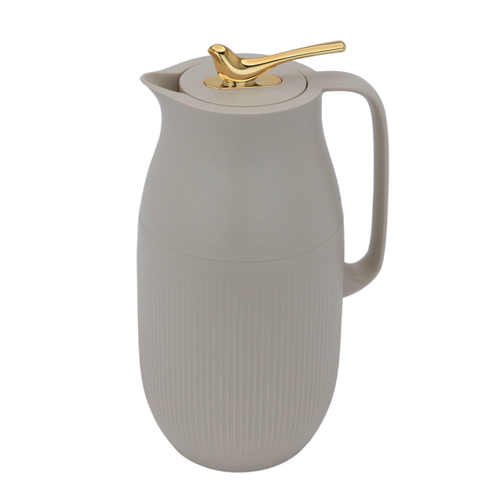 Al Saif Gallery Royal 6 Glass Thermos, 1.6 Liters, Plastic Body - Beige product image 2