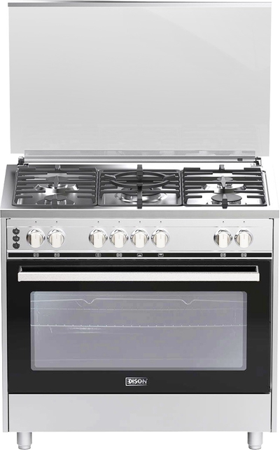 فرن غاز إديسون، 5 عيون، 60×90 سم، EDGS-90-4 - فضي product image 4