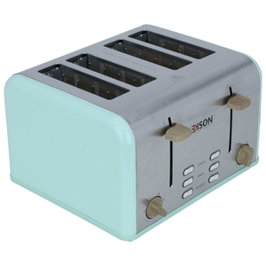 Edison Electric Toaster, 1600W, 4 Slices - Light Green Wood product image