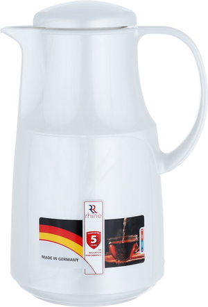 Alrhine Marcotec thermos, 1 liter, glass inner container, plastic outer shell - silver product image