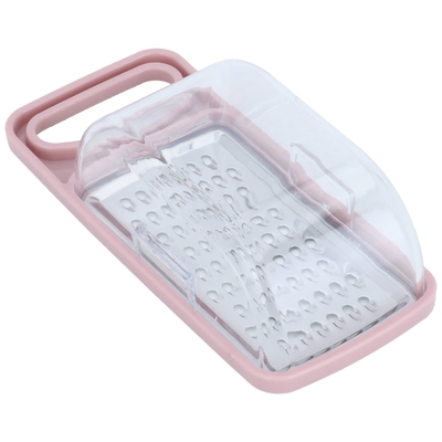 Al Saif Gallery Steel grater with plastic box - silver pink product image 2