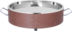 Al Saif Gallery Steel Food Warmer, 14 x 36 x 44 cm, with double bowl - brown product image 1