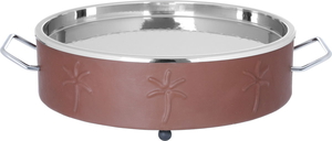 Al Saif Gallery Steel Food Warmer, 14 x 36 x 44 cm, with double bowl - brown product image