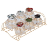 Al Saif Gallery glass spice jar set, with golden stand, 7 pieces - colored product image 2