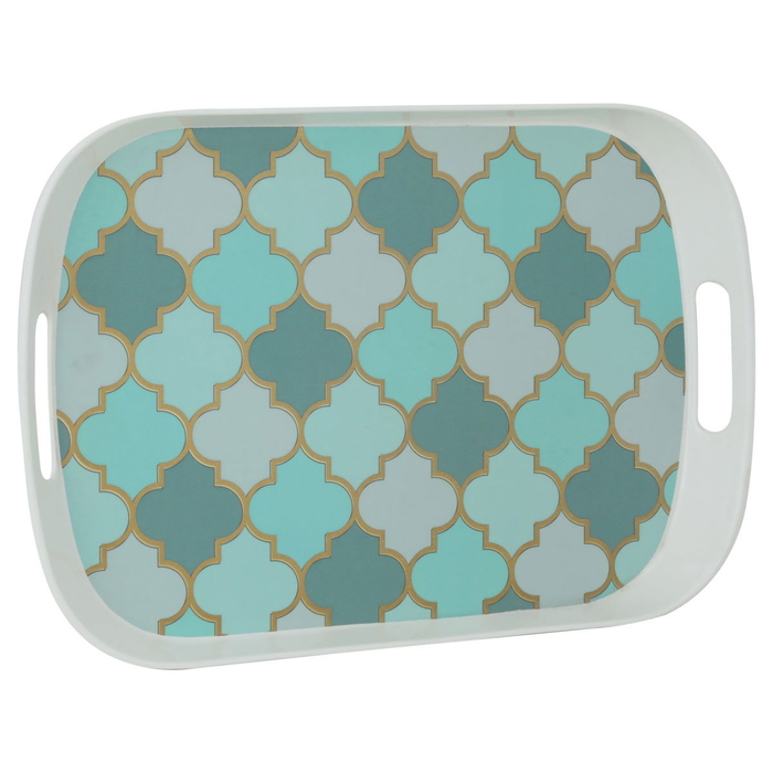 Al Saif Gallery Melamine Tofia with White Edges, 42 x 29 x 3 cm, Rectangle - Green product image 1