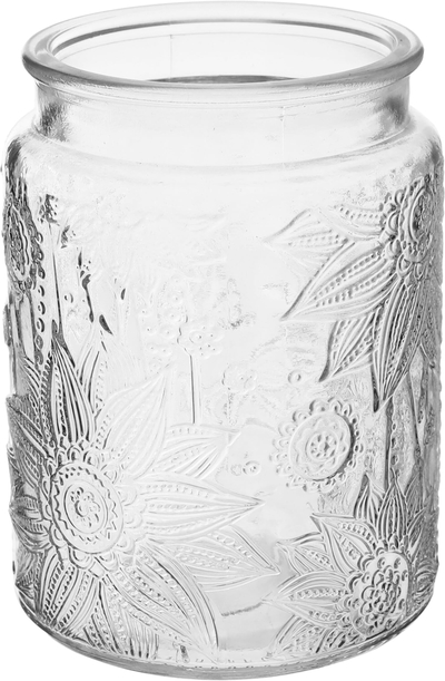 Wahj elmasa Glass Jar Set, 750ml, 2 Pieces, Engraved Wood Lid - Clear Brown product image 3