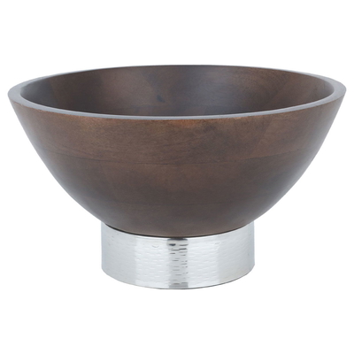 Al Saif Gallery Wooden Bowl, 30X30X17 Cm, With Base - Brown product image 1