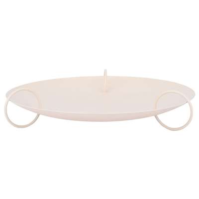 Al Saif Gallery flat iron plated bowl, 4×30×30 cm, round - light beige product image 1