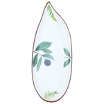 Al Saif Gallery porcelain dessert plate, 9 inches, teardrop shape, engraved - white product image 2