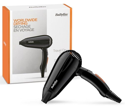 مجفف الشعر بيبي ليس، 2000 واط، 2 مستويات حرارية، سرعتين، مقبض قابل للطي - أسود product image 1