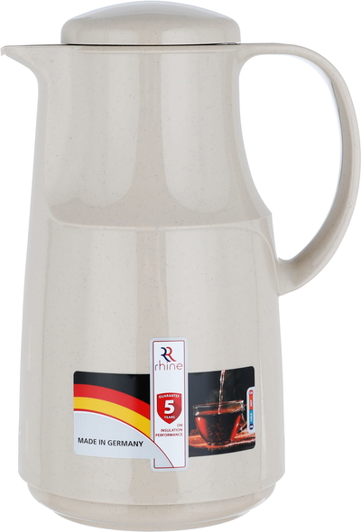 ترمس ماركوتيك كلاسك الراين، 1 لتر، حافظة داخلية زجاج، هيكل خارجي بلاستيك - بني product image 1