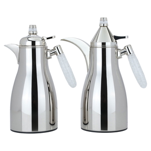 Al Saif Gallery Maimouna Steel Thermos Set, 2 Pieces, 1/1 Liter - Silver product image