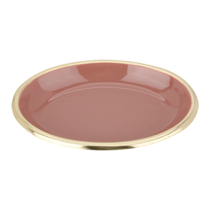 Al Saif Gallery Steel dessert serving plate, 20 x 14 x 3 cm, oval - brown product image