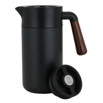 Tara Plastic Al Saif Gallery Thermos, 1.2 litres, wooden handle, squeeze - black product image 2