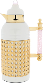 Sara plastic thermos set from Al Saif Gallery, 1 liter, pink-pearl crystal handle product image 4