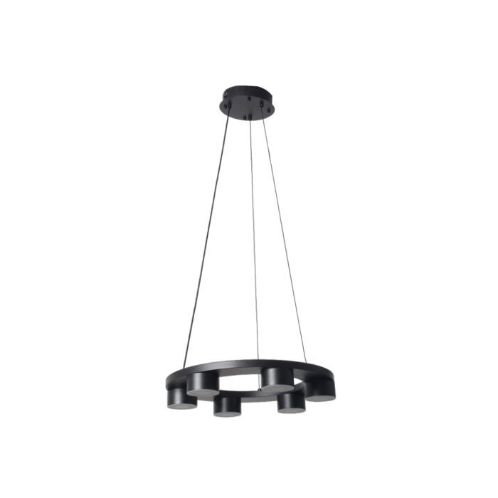 Modern aluminum Mishkati chandelier, 45 cm, 30 watts - black product image 4