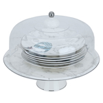 Al Saif Gallery porcelain cake stand set, 8 pieces - white product image 1