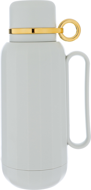 Timeless Rahal Glass Thermos, 1 Liter, Plastic Exterior - Light Grey product image