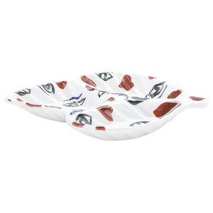 Al Saif Gallery porcelain serving plate, rectangular, three sections - colored product image