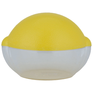 Al Saif Gallery plastic lemon container, 12x8.5x8.5 cm, with lemon lid - yellow product image