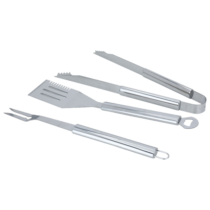 Al Saif Gallery Stainless Steel Bbq Tools Set, 46X9.5 / 45.3 / 45X7 Cm, 3 Pieces - Silver product image 1