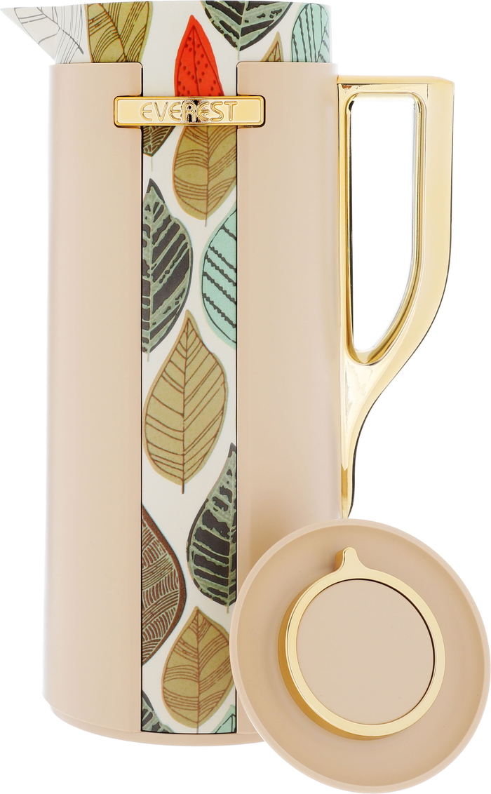 Al Saif Gallery plastic thermos (Widad), 1 liter - beige product image 3