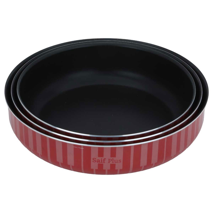 Tefal Al Saif Gallery tray set, 3 pieces, round - black product image 2