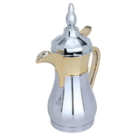 Al Saif Gallery Sulaiman Steel Dallah, 0.25 liters - Gold silver product image 2