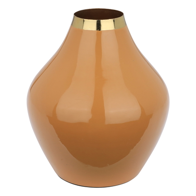 Al Ain Al Andalusia Indian Steel Vase, 12 X 12 X 20 Cm - Golden Orange product image 3