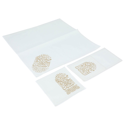 طقم مفرش سفرة قماش السيف غاليري، 5 قطع - أبيض product image 3