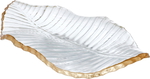 Al Saif Gallery glass sweet dish, 2 x 14 x 23 cm, leaf shape, small - transparent product image 4