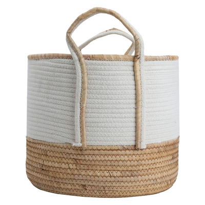 Al Saif Gallery Cotton Baskets Set, 3 Pieces - Beige White product image 2