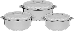 Set of Steel Maxima Aristo Containers, 8/5/3.5 Liter, 3 Pieces - Silver product image