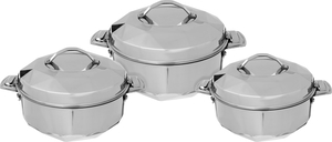 طقم حافظة طعام استيل السيف غاليري، 3 قطع - فضي product image