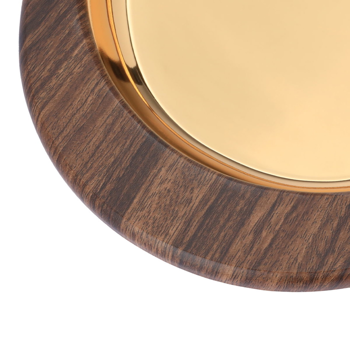 Tofariyah Steel Al Saif Gallery, oval, wooden edge - gold product image 3