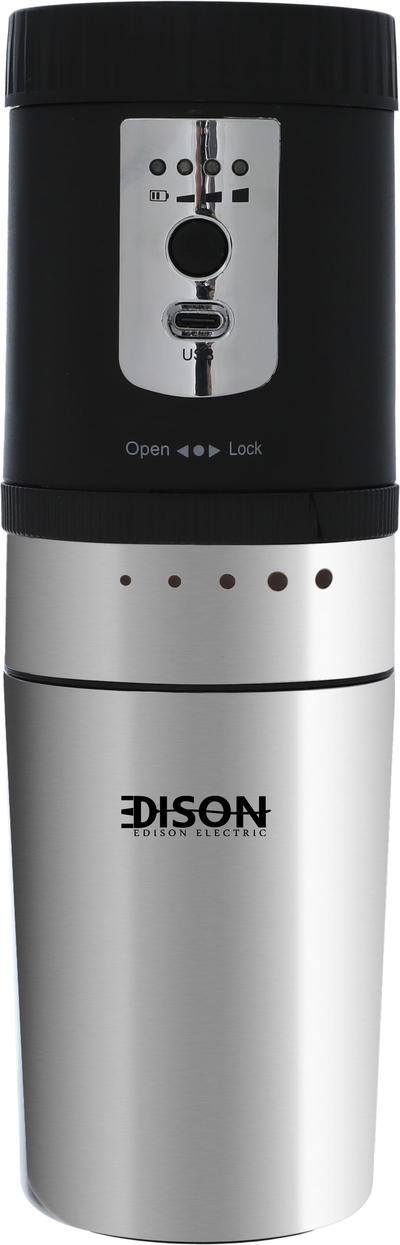 Al Saif Gallery Edison Coffee Maker and Grinder Steel, 300 ml, 15.5 Watt, Charging - Black product image 1