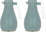 Al Saif Gallery Plastic Thermos Set (Karam), 1 liter - 0.75 liters, 2 pieces - green product image 1