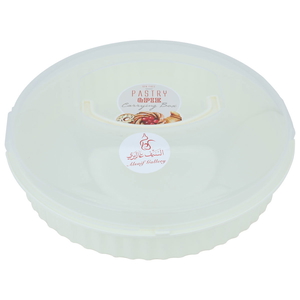 Al Saif Gallery plastic box, round - transparent product image