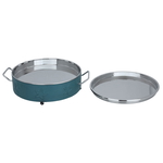 Al Saif Gallery Steel Food Warmer, 44 x 36 x 14 cm, Double Pot, Star Pattern, Medium - Blue product image 2