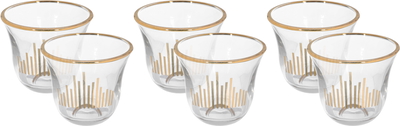 Al Saif Gallery Glass Cupssaucers Set, 6 Pieces, 90 Ml - Clear product image 1