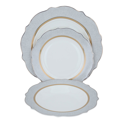 Al Saif Gallery porcelain dining set, 65 pieces, round - white product image 4