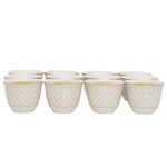 Al Saif Gallery porcelain coffee cup set, 12 pieces, Islamic pattern - white product image 1