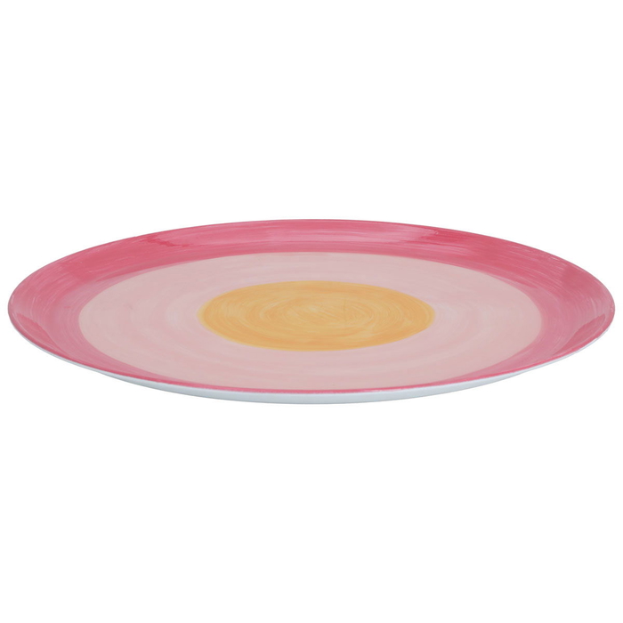 Al Saif Gallery porcelain dessert serving dish, 2 x 45 cm, flat round - pink product image 1