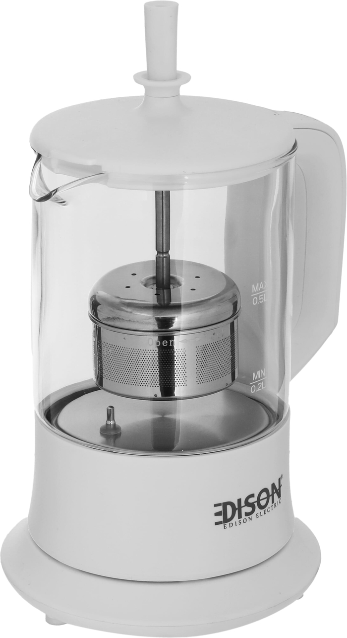 Edison Kettle and Tea Maker, Glass, 0.5L, 1100W - White product image 3